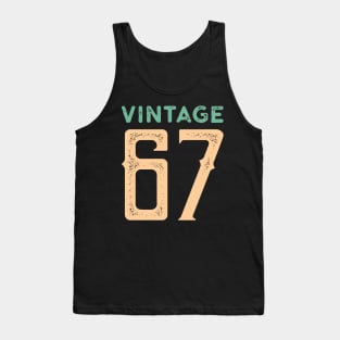 Vintage Made in 1967 Birthday Anniversary Gift Tank Top